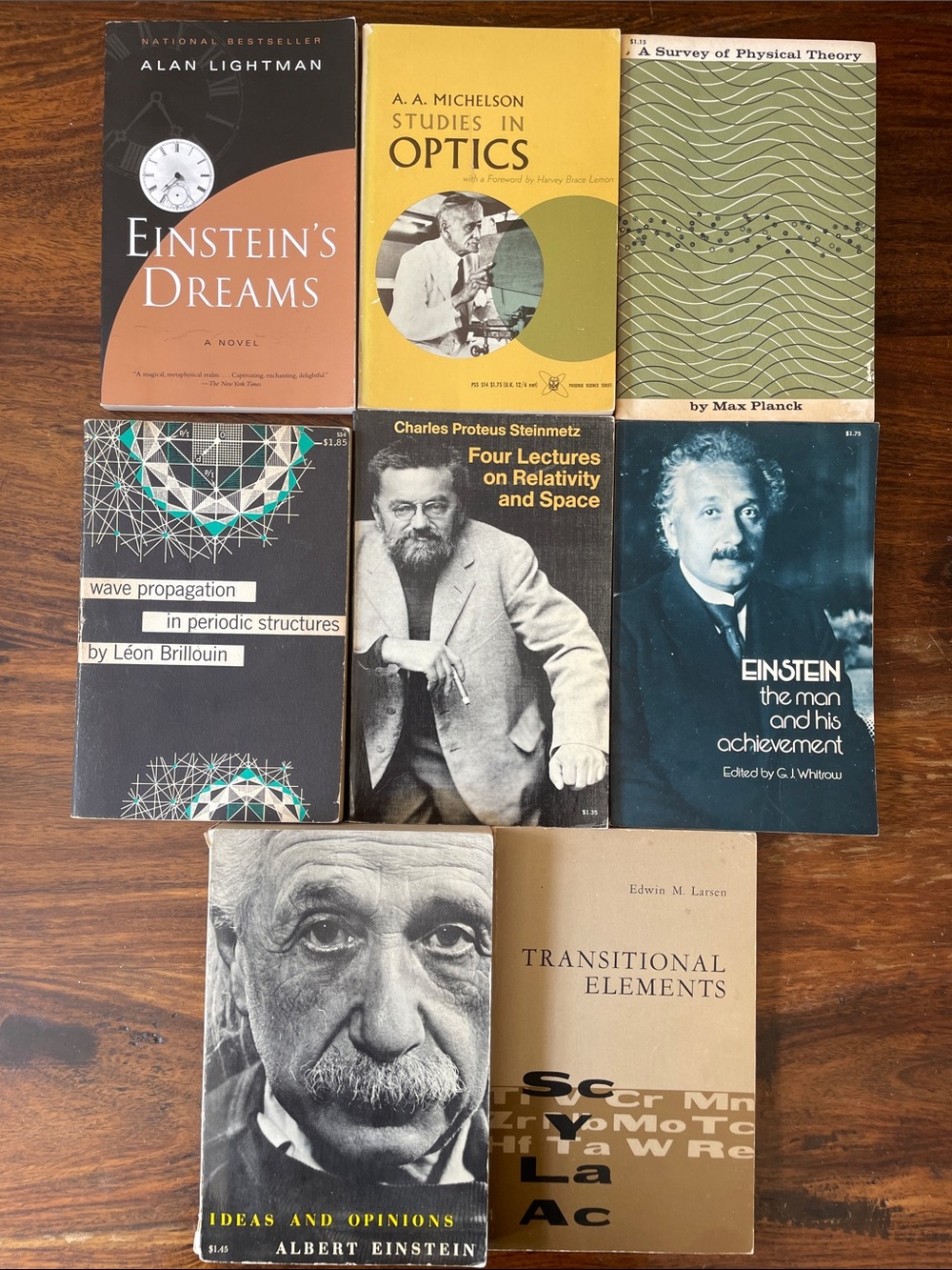 8 Mixed Vintage Paperback Books Einstein Physics Science Relativity Optics